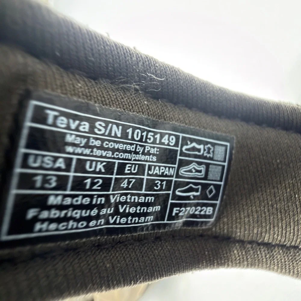 Teva Terra Fi Lite Leather Sport Sandals Men's Size 13 Brown Hiking Outdoor
